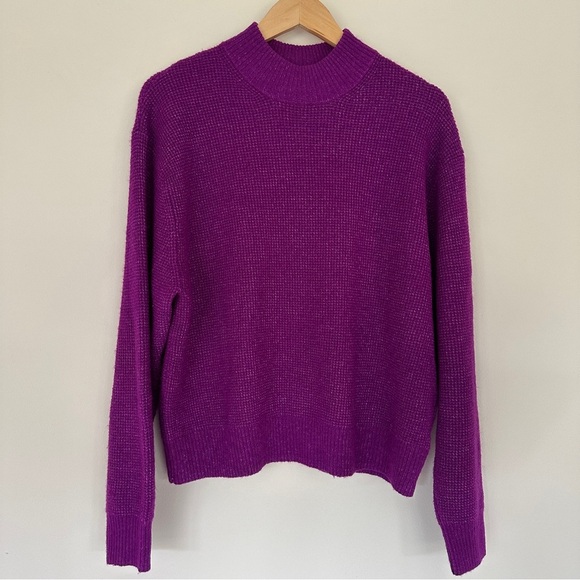 GAP | Mock Neck Waffle Knit Long Sleeve Pullover Sweater - Picture 1 of 5